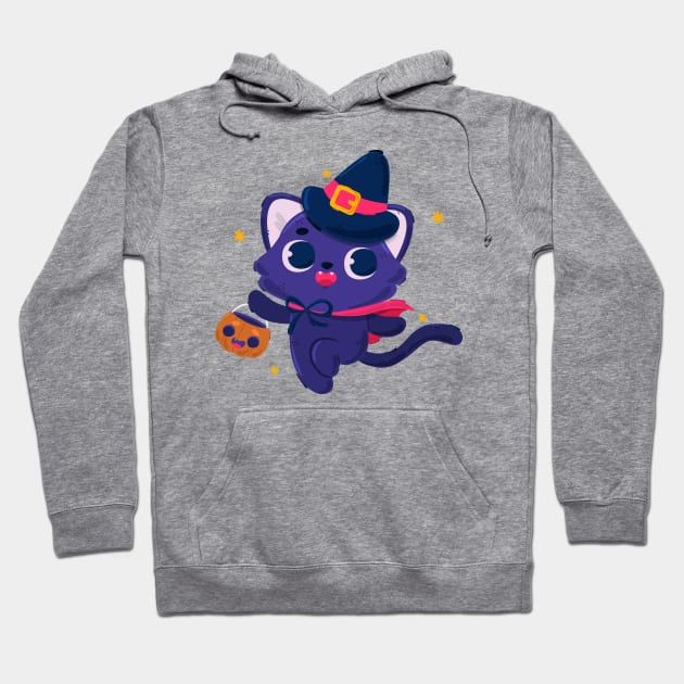 CUTE HALLOWEEN CAT Hoodie by S-Log